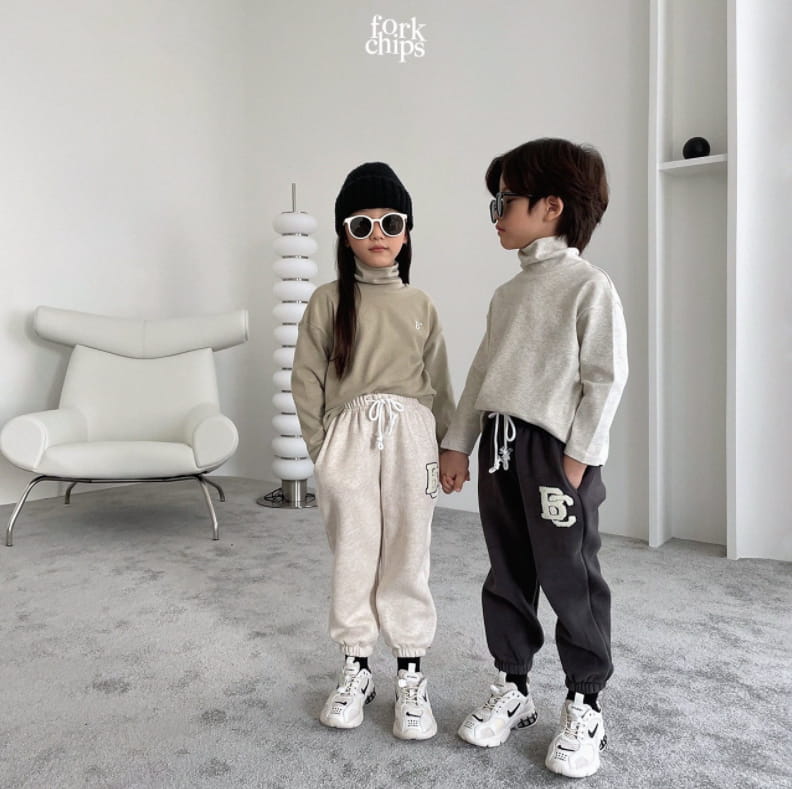FORK CHIPS - Korean Children Fashion - #Kfashion4kids - Combi Jogger Pants - 10