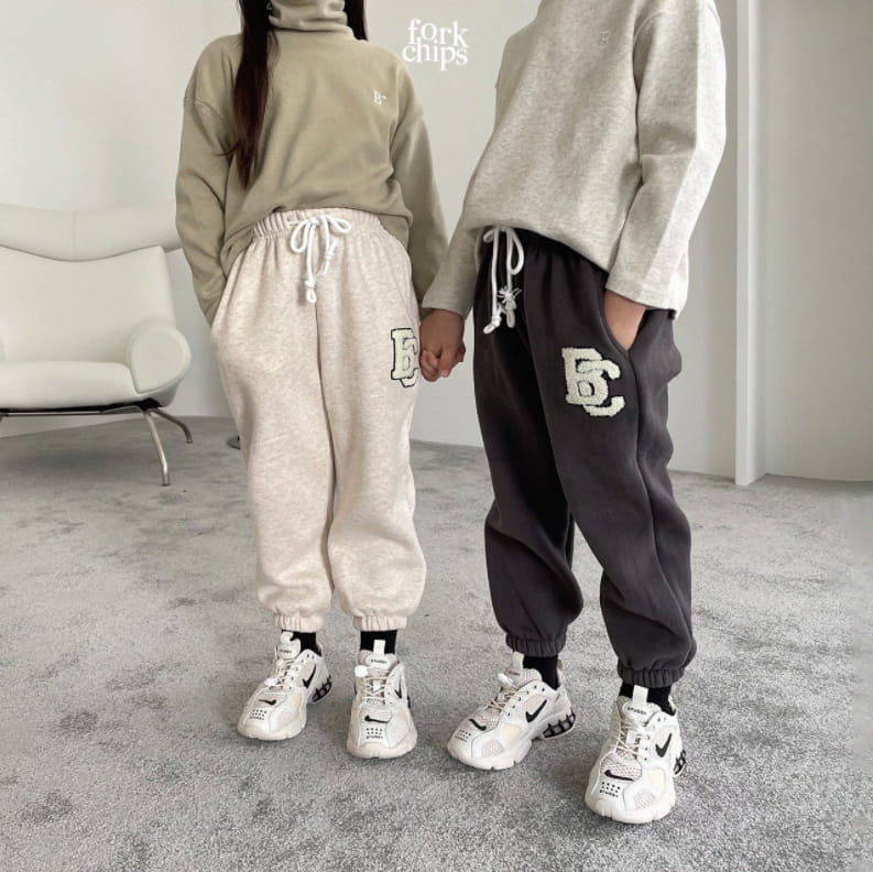 FORK CHIPS - Korean Children Fashion - #Kfashion4kids - Combi Jogger Pants - 2