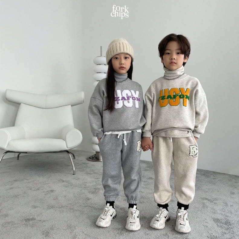 FORK CHIPS - Korean Children Fashion - #Kfashion4kids - Combi Jogger Pants - 3