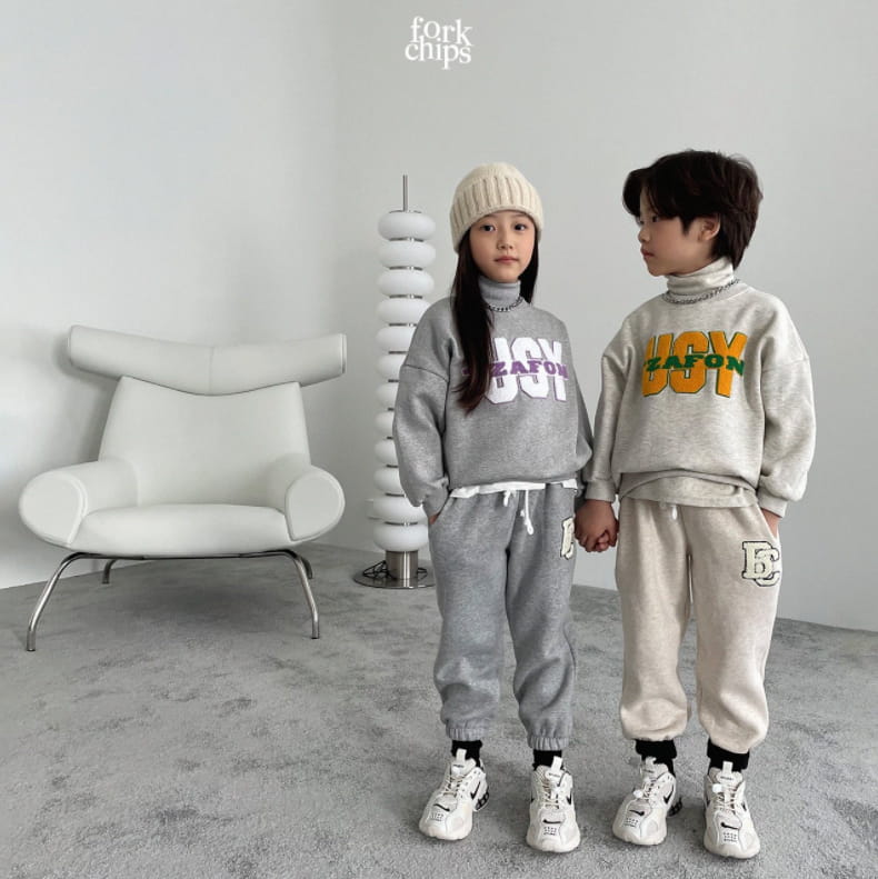 FORK CHIPS - Korean Children Fashion - #Kfashion4kids - Combi Jogger Pants - 4
