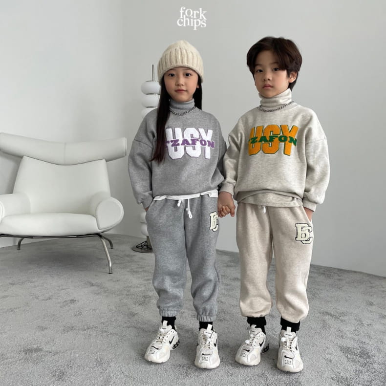 FORK CHIPS - Korean Children Fashion - #Kfashion4kids - Combi Jogger Pants - 5