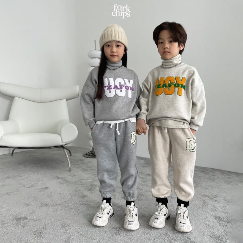 FORK CHIPS - Korean Children Fashion - #Kfashion4kids - Combi Jogger Pants - 6
