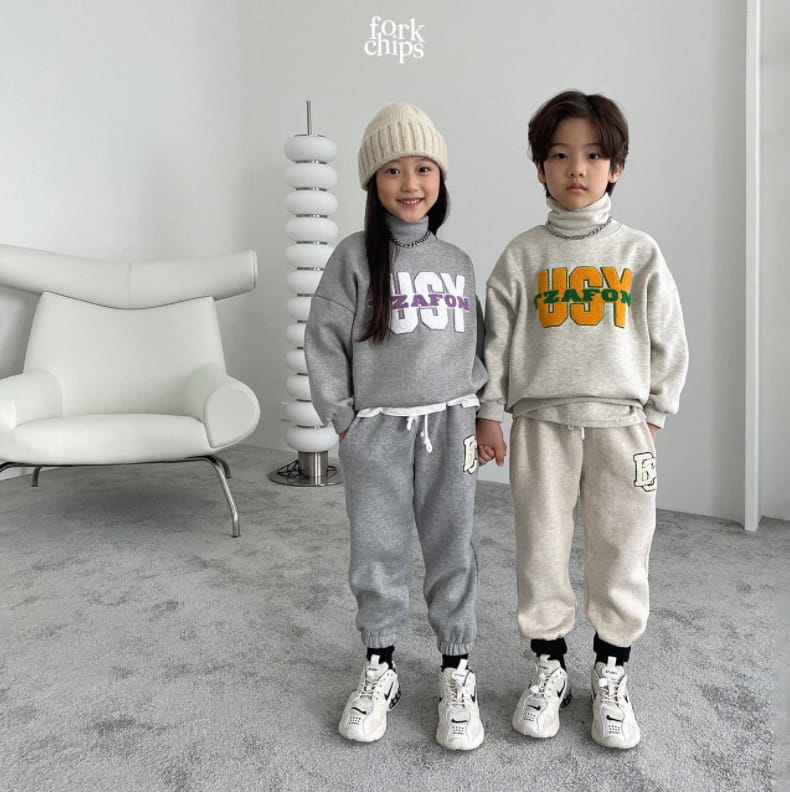 FORK CHIPS - Korean Children Fashion - #Kfashion4kids - Combi Jogger Pants - 7