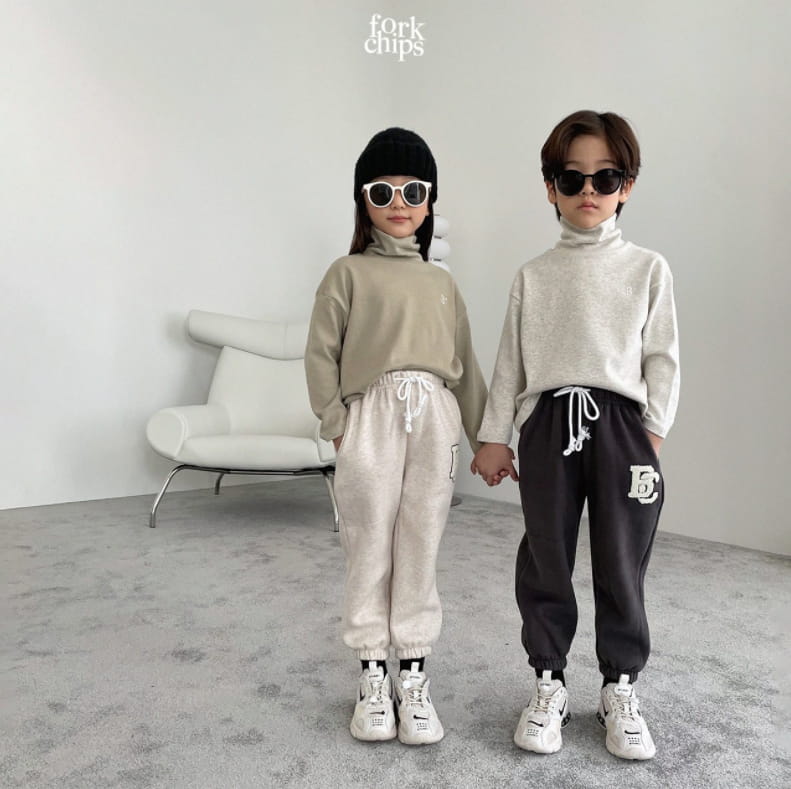 FORK CHIPS - Korean Children Fashion - #Kfashion4kids - Combi Jogger Pants - 8