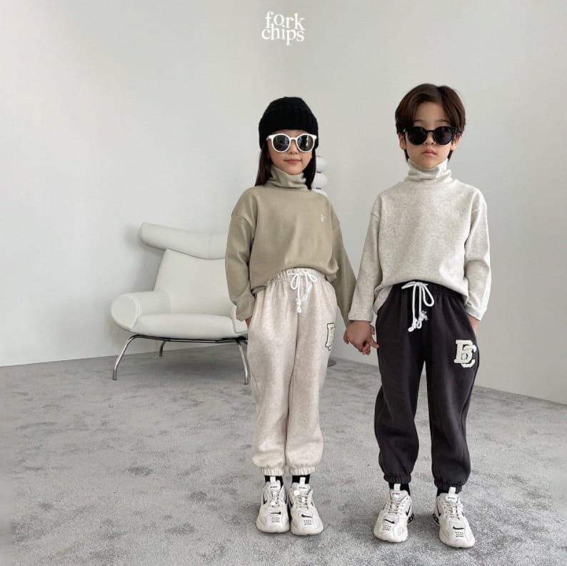 FORK CHIPS - Korean Children Fashion - #Kfashion4kids - Combi Jogger Pants - 9