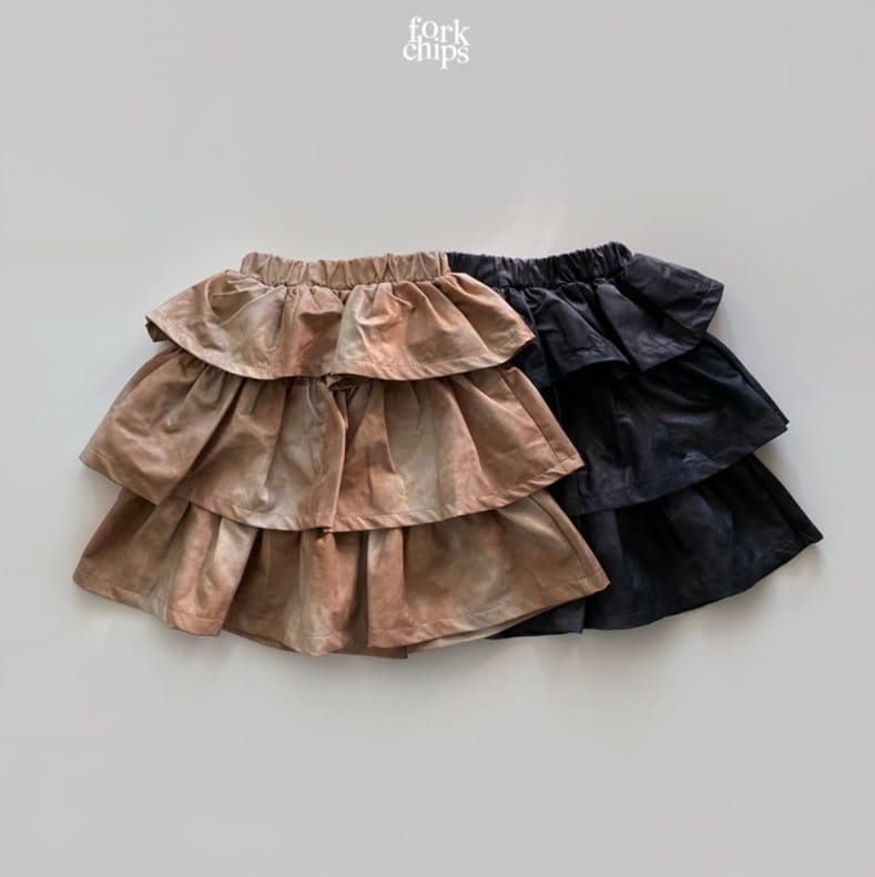 FORK CHIPS - Korean Children Fashion - #Kfashion4kids - Mont Cancan Skirt