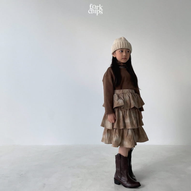 FORK CHIPS - Korean Children Fashion - #Kfashion4kids - Mont Cancan Skirt - 11