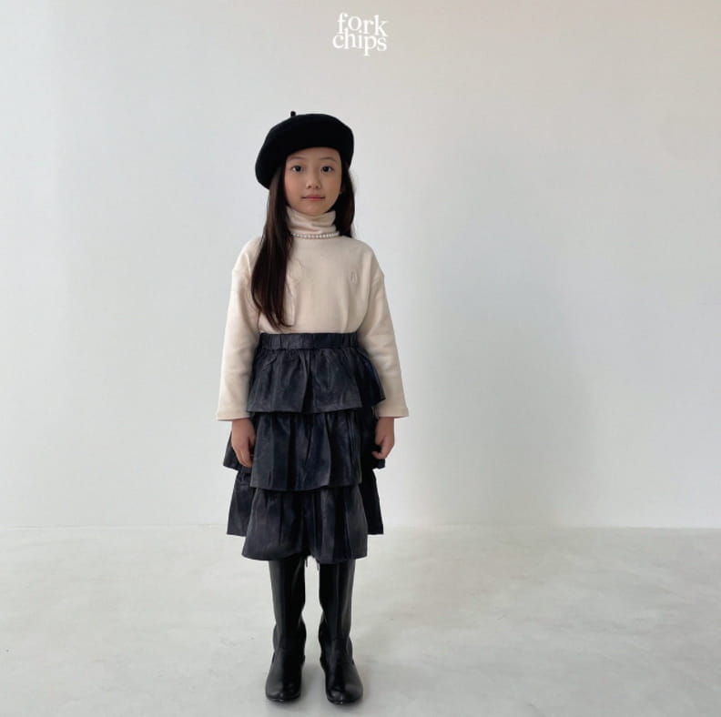 FORK CHIPS - Korean Children Fashion - #Kfashion4kids - Mont Cancan Skirt - 2