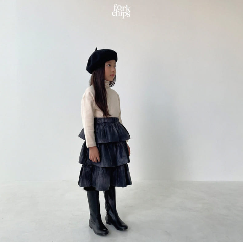 FORK CHIPS - Korean Children Fashion - #Kfashion4kids - Mont Cancan Skirt - 3