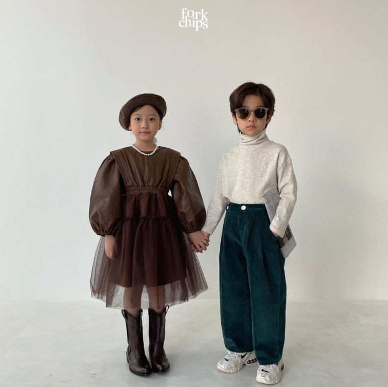 FORK CHIPS - Korean Children Fashion - #Kfashion4kids - Maxy Chiffon One-piece - 11