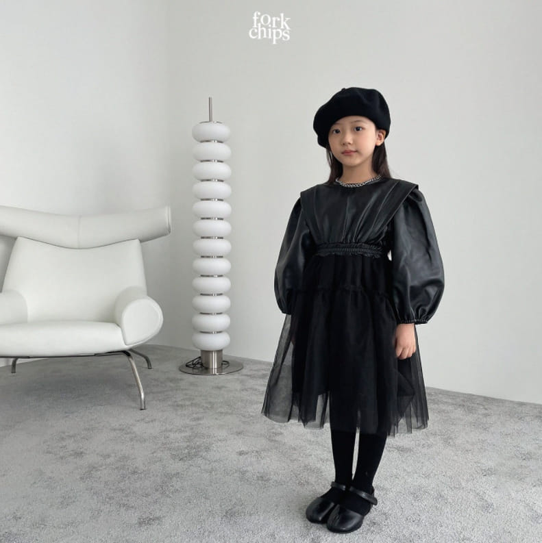 FORK CHIPS - Korean Children Fashion - #Kfashion4kids - Maxy Chiffon One-piece - 4