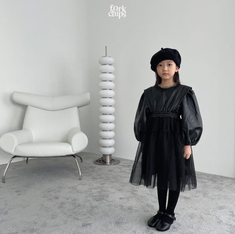FORK CHIPS - Korean Children Fashion - #Kfashion4kids - Maxy Chiffon One-piece - 5