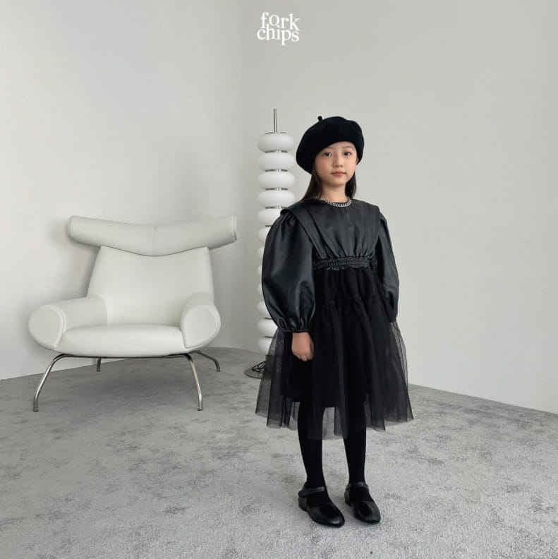 FORK CHIPS - Korean Children Fashion - #Kfashion4kids - Maxy Chiffon One-piece - 6
