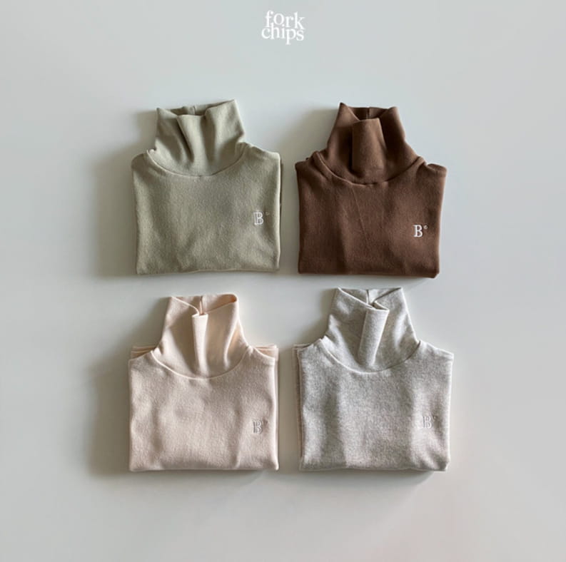 FORK CHIPS - Korean Children Fashion - #Kfashion4kids - Signature Turtleneck Tee