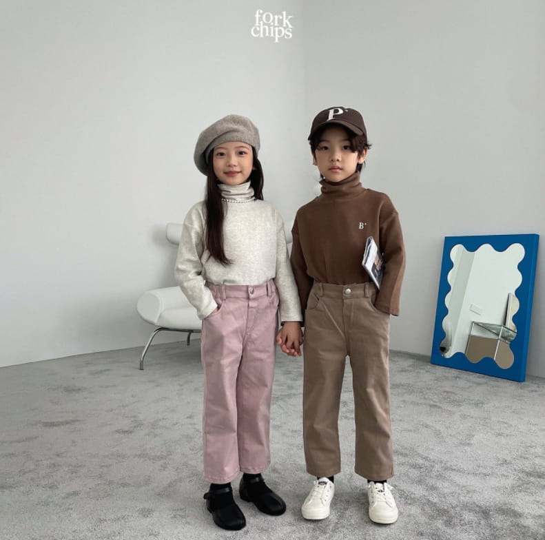 FORK CHIPS - Korean Children Fashion - #Kfashion4kids - Signature Turtleneck Tee - 10