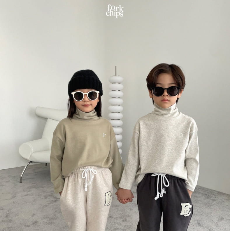 FORK CHIPS - Korean Children Fashion - #Kfashion4kids - Signature Turtleneck Tee - 2