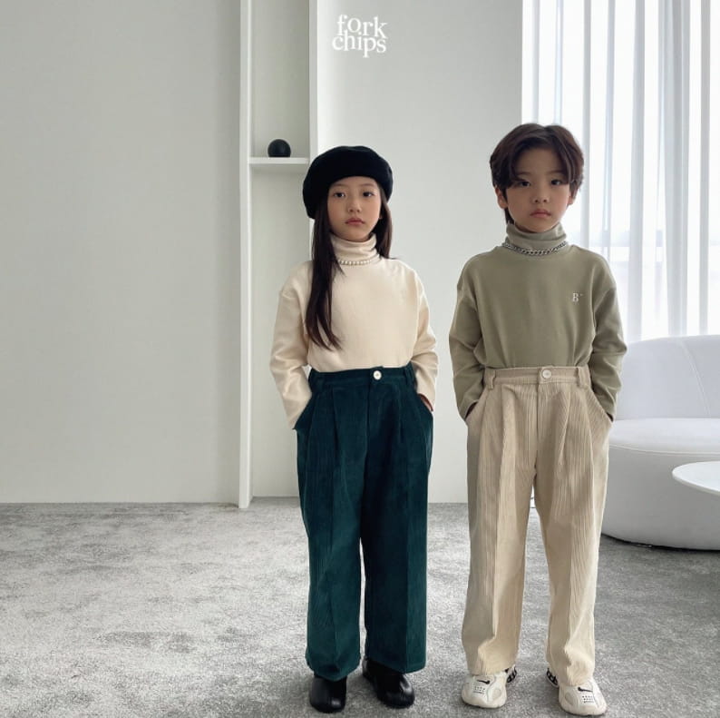 FORK CHIPS - Korean Children Fashion - #Kfashion4kids - Signature Turtleneck Tee - 8