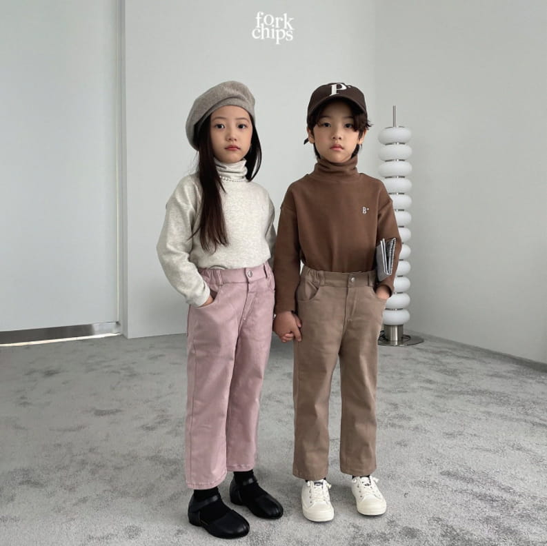 FORK CHIPS - Korean Children Fashion - #Kfashion4kids - Signature Turtleneck Tee - 9