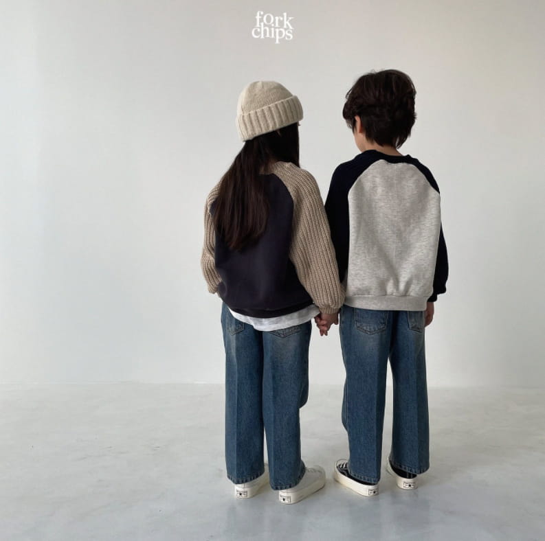 FORK CHIPS - Korean Children Fashion - #Kfashion4kids - Motor Knit Sweatshirt - 4