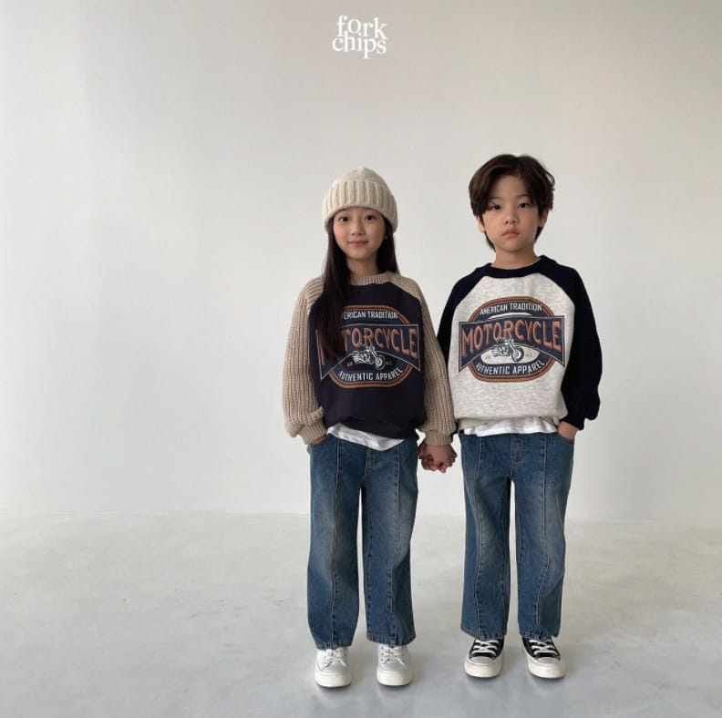 FORK CHIPS - Korean Children Fashion - #Kfashion4kids - Motor Knit Sweatshirt - 9