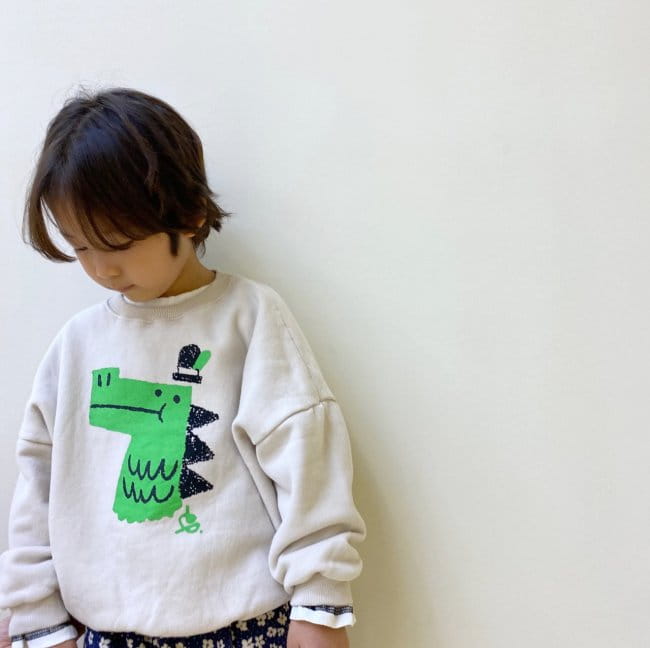 GARDEN - Korean Children Fashion - #Kfashion4kids - Dino Sweatshirt