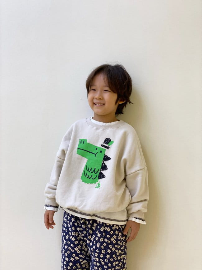 GARDEN - Korean Children Fashion - #Kfashion4kids - Dino Sweatshirt - 4