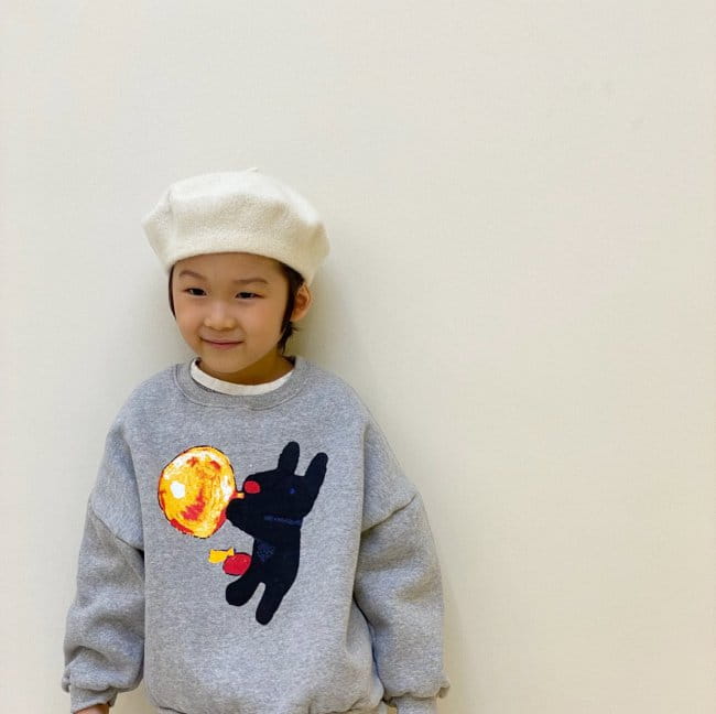 GARDEN - Korean Children Fashion - #Kfashion4kids - Black Dog Sweatshirt