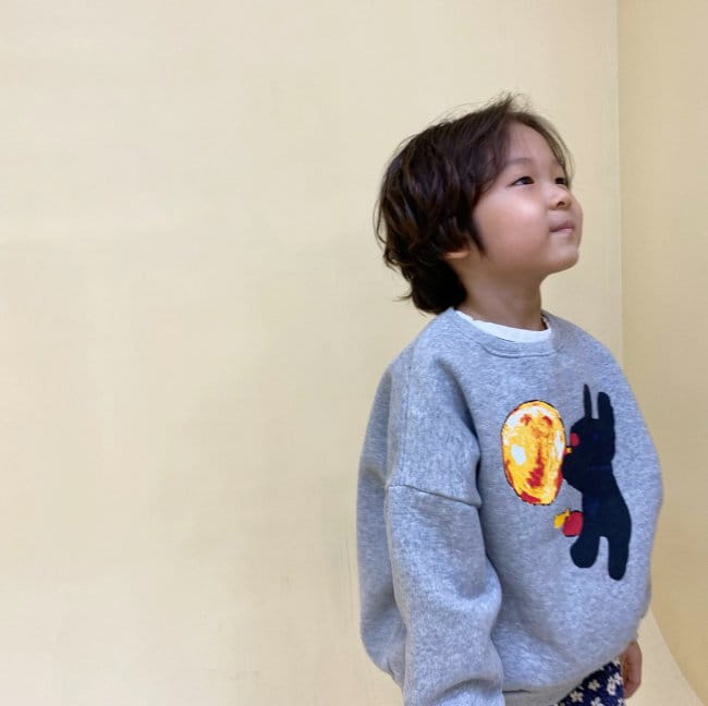 GARDEN - Korean Children Fashion - #Kfashion4kids - Black Dog Sweatshirt - 8
