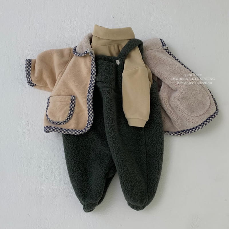GO;U - Korean Children Fashion - #Kfashion4kids - Pock Dak Dungarees - 9
