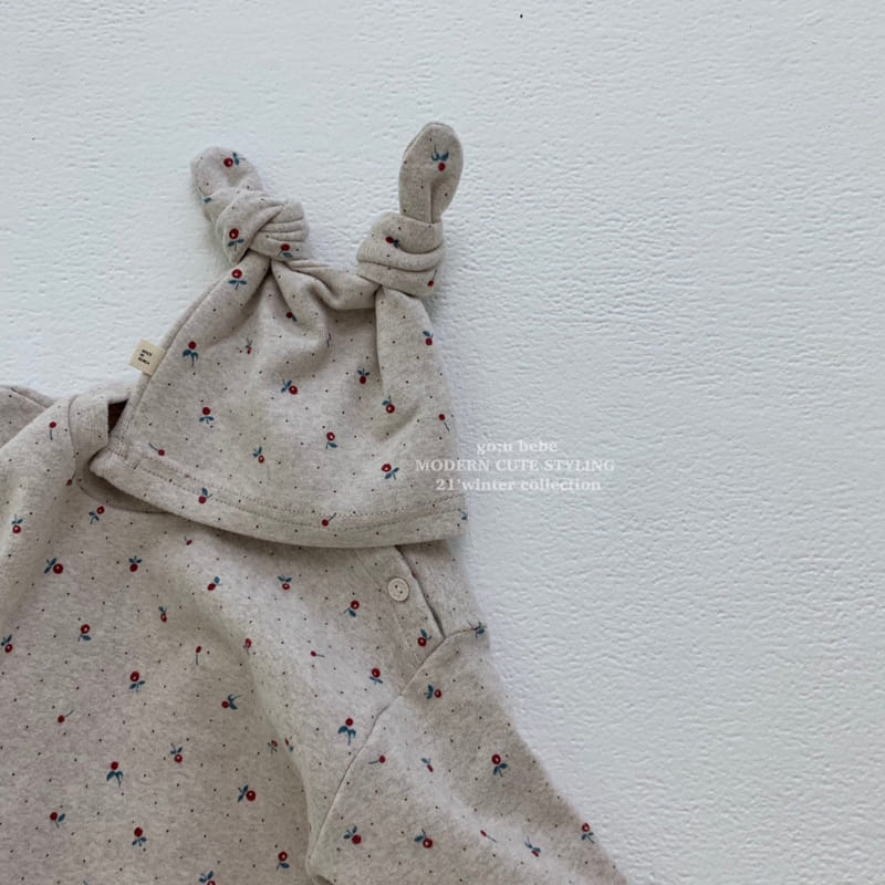 GO;U - Korean Children Fashion - #Kfashion4kids - Angdu Bodysuit with Bonnet - 2