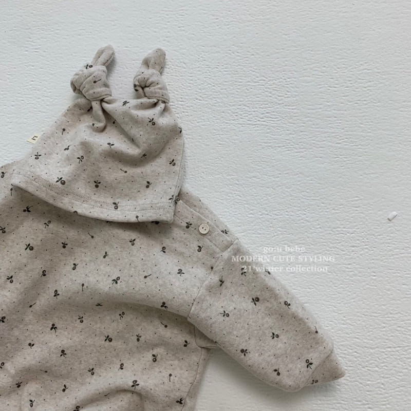 GO;U - Korean Children Fashion - #Kfashion4kids - Angdu Bodysuit with Bonnet - 4