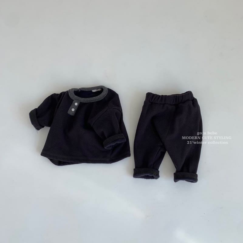 GO;U - Korean Children Fashion - #Kfashion4kids - Up Down Top Bottom Set - 3