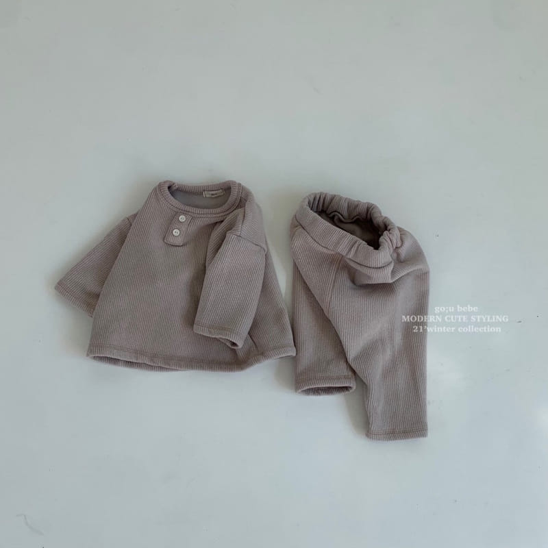 GO;U - Korean Children Fashion - #Kfashion4kids - Up Down Top Bottom Set - 4