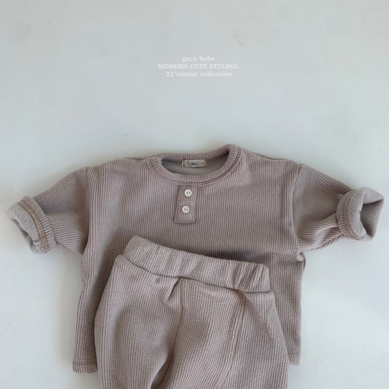 GO;U - Korean Children Fashion - #Kfashion4kids - Up Down Top Bottom Set - 5