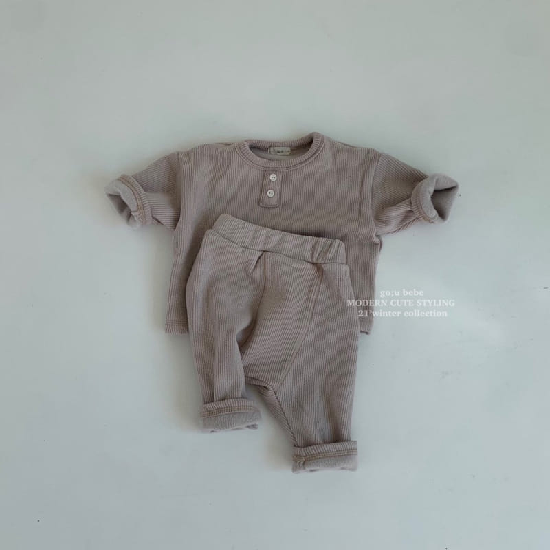 GO;U - Korean Children Fashion - #Kfashion4kids - Up Down Top Bottom Set - 6