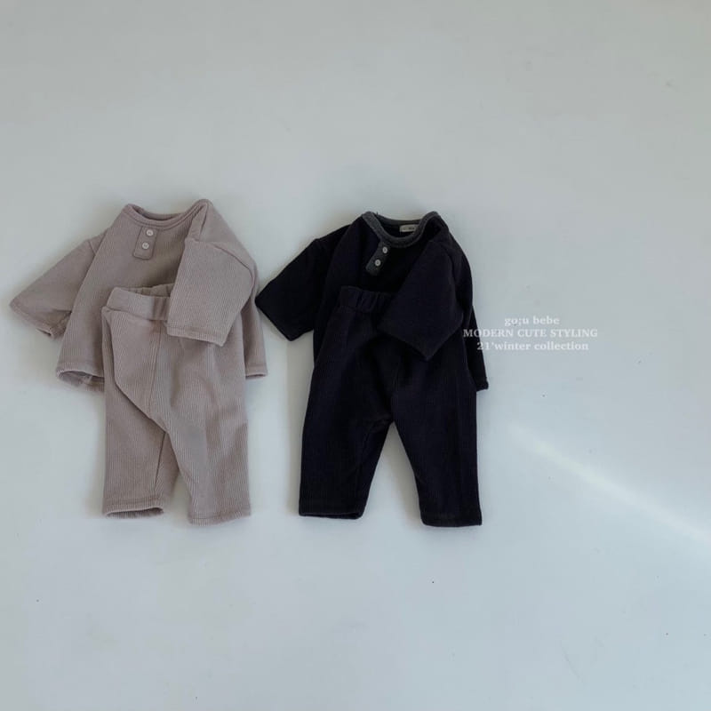 GO;U - Korean Children Fashion - #Kfashion4kids - Up Down Top Bottom Set - 7