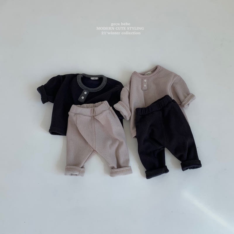 GO;U - Korean Children Fashion - #Kfashion4kids - Up Down Top Bottom Set - 8