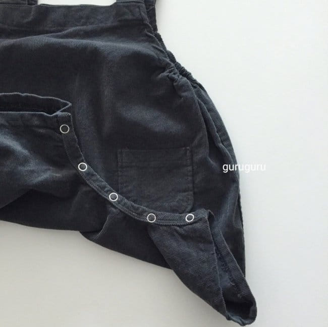GURU GURU - Korean Children Fashion - #Kfashion4kids - Rib Dungarees Pants - 10