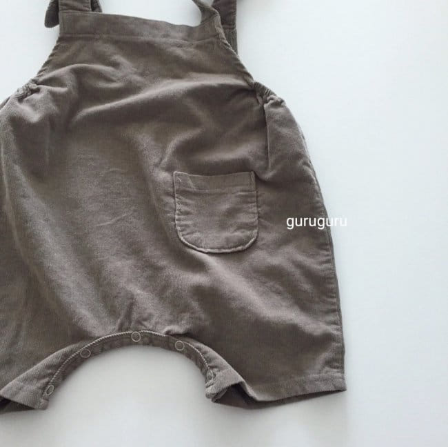 GURU GURU - Korean Children Fashion - #Kfashion4kids - Rib Dungarees Pants - 3