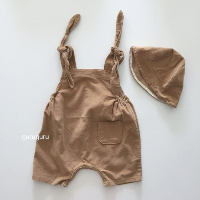 GURU GURU - Korean Children Fashion - #Kfashion4kids - Rib Dungarees Pants - 4
