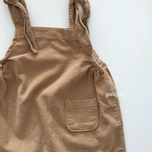 GURU GURU - Korean Children Fashion - #Kfashion4kids - Rib Dungarees Pants - 5