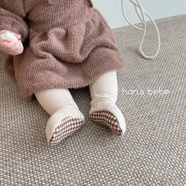 HAN'S - Korean Children Fashion - #Kfashion4kids - Foot Check Leggings - 6
