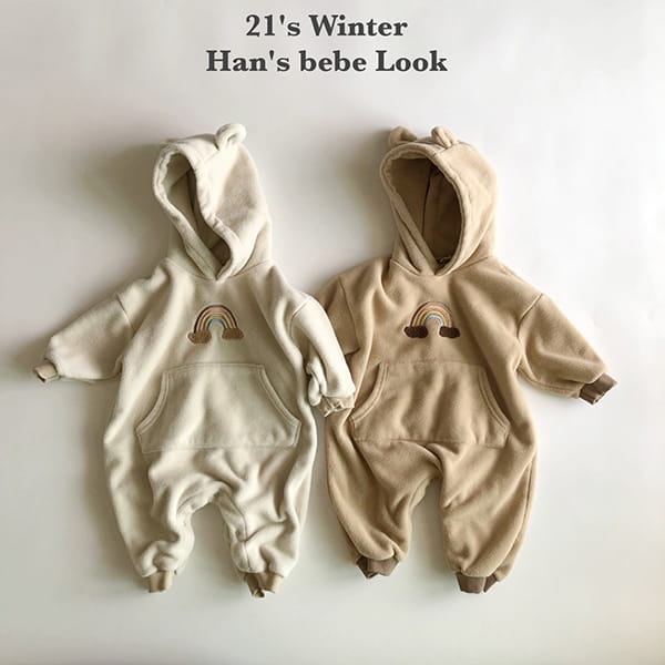 HAN'S - Korean Children Fashion - #Kfashion4kids - Rainbow Bookle Jumper Bodysuit