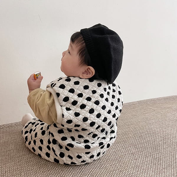 HAN'S - Korean Children Fashion - #Kfashion4kids - Dot Quilting Top Bottom Set - 10
