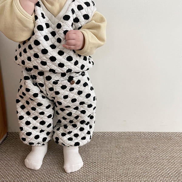 HAN'S - Korean Children Fashion - #Kfashion4kids - Dot Quilting Top Bottom Set - 7