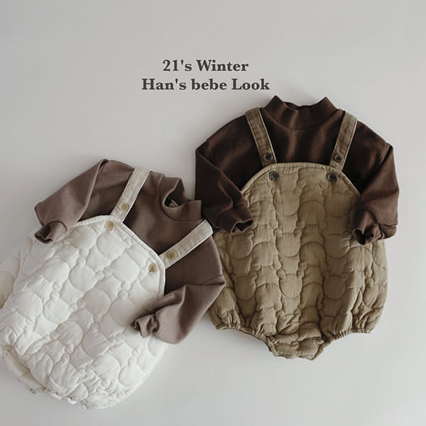 HAN'S - Korean Children Fashion - #Kfashion4kids - Bear Quilting Embroidery Bodysuit - 11