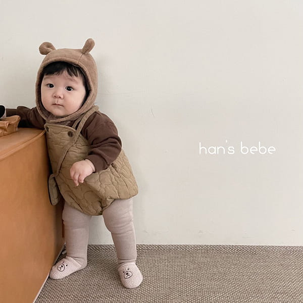 HAN'S - Korean Children Fashion - #Kfashion4kids - Bear Quilting Embroidery Bodysuit - 3
