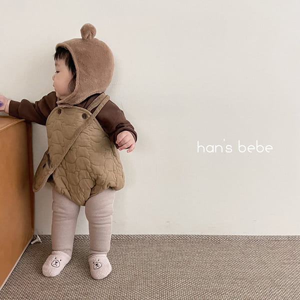 HAN'S - Korean Children Fashion - #Kfashion4kids - Bear Quilting Embroidery Bodysuit - 5