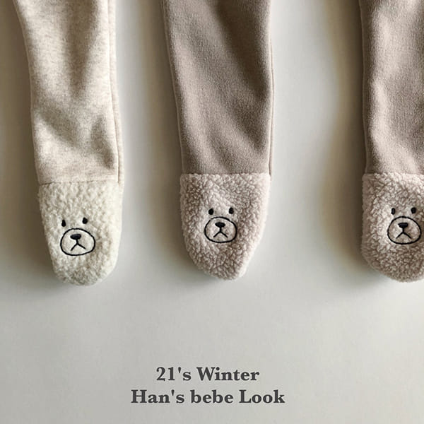 HAN'S - Korean Children Fashion - #Kfashion4kids - Bear Bbogle Leggings - 7