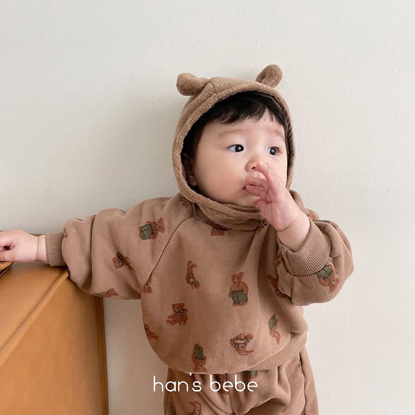 HAN'S - Korean Children Fashion - #Kfashion4kids - Bear Top Bottom Set - 10